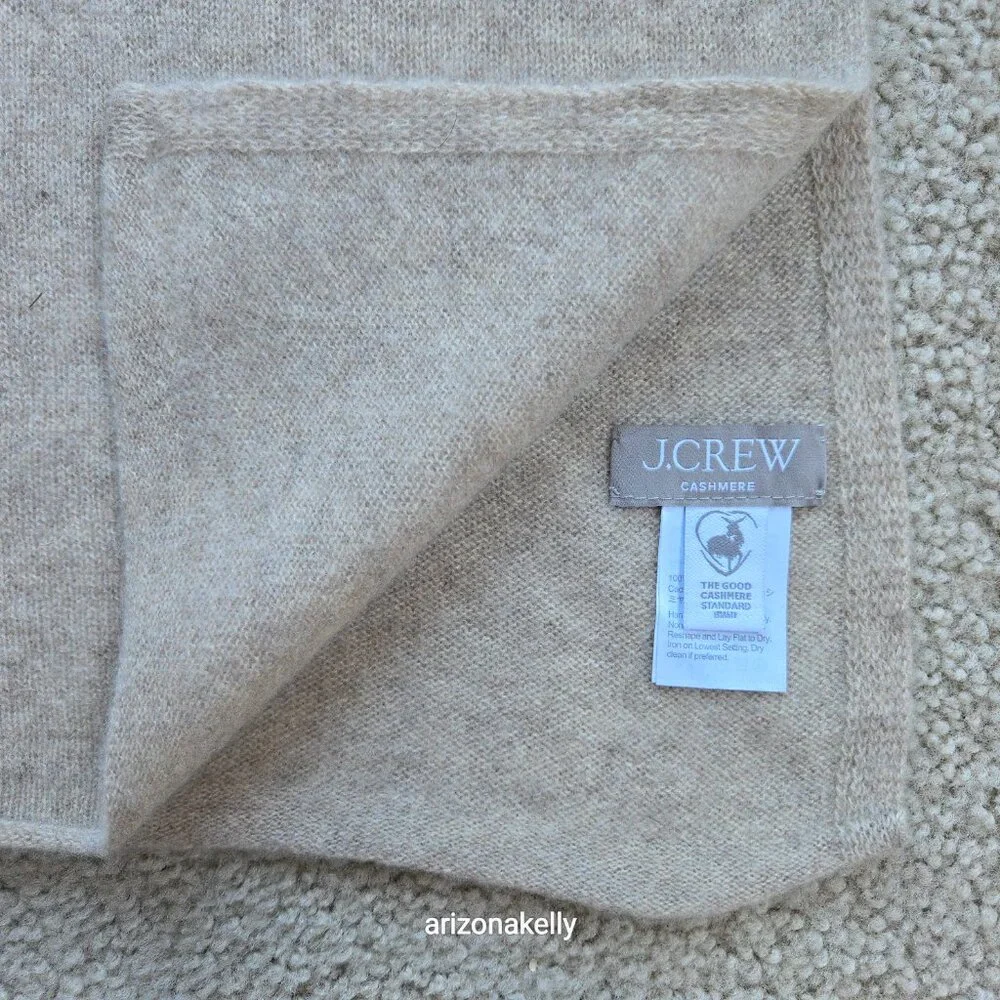 NWOT J. Crew Cashmere Wrap Heather Stone
